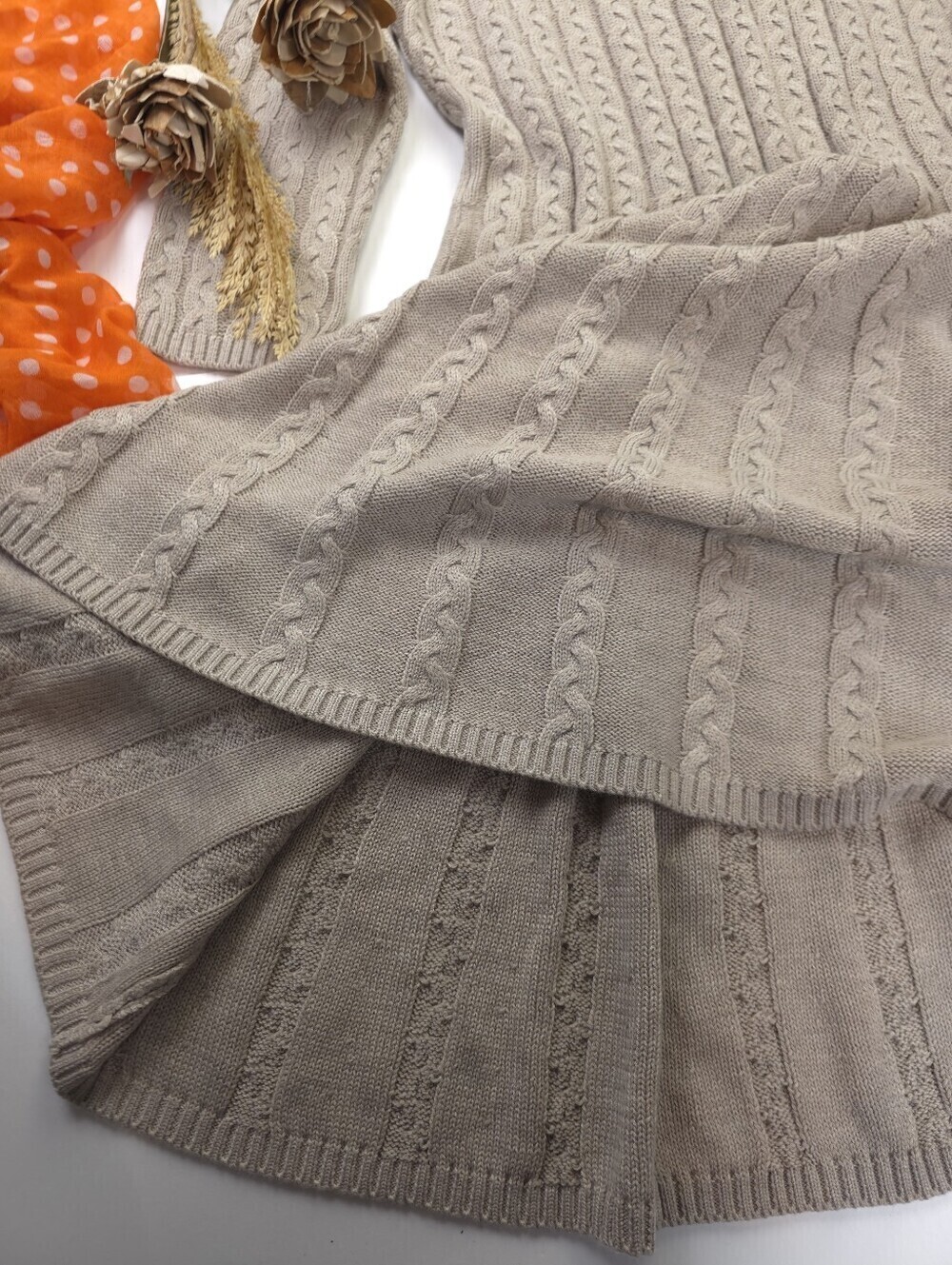 Jessica Howard Cream Cable Knit A-Line Dress S - Picture 5 of 9